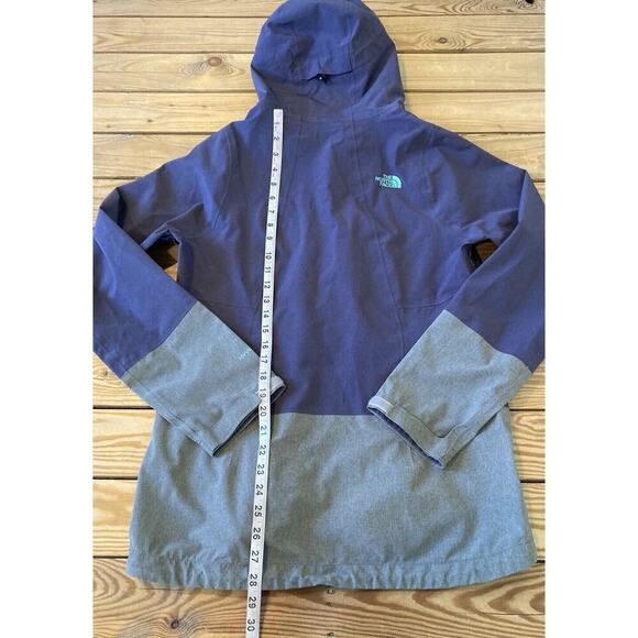 The North Face Full Zip Waterproof Hooded Jacket Size Medium Women’s Purple Grey - Picture 7 of 9